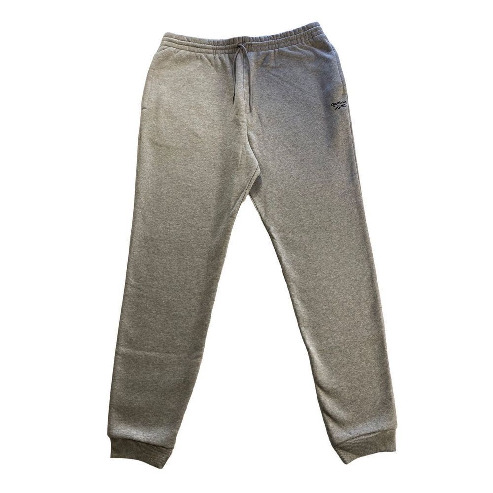 Reebok Mens LARGE Solid Gray Heather Joggers